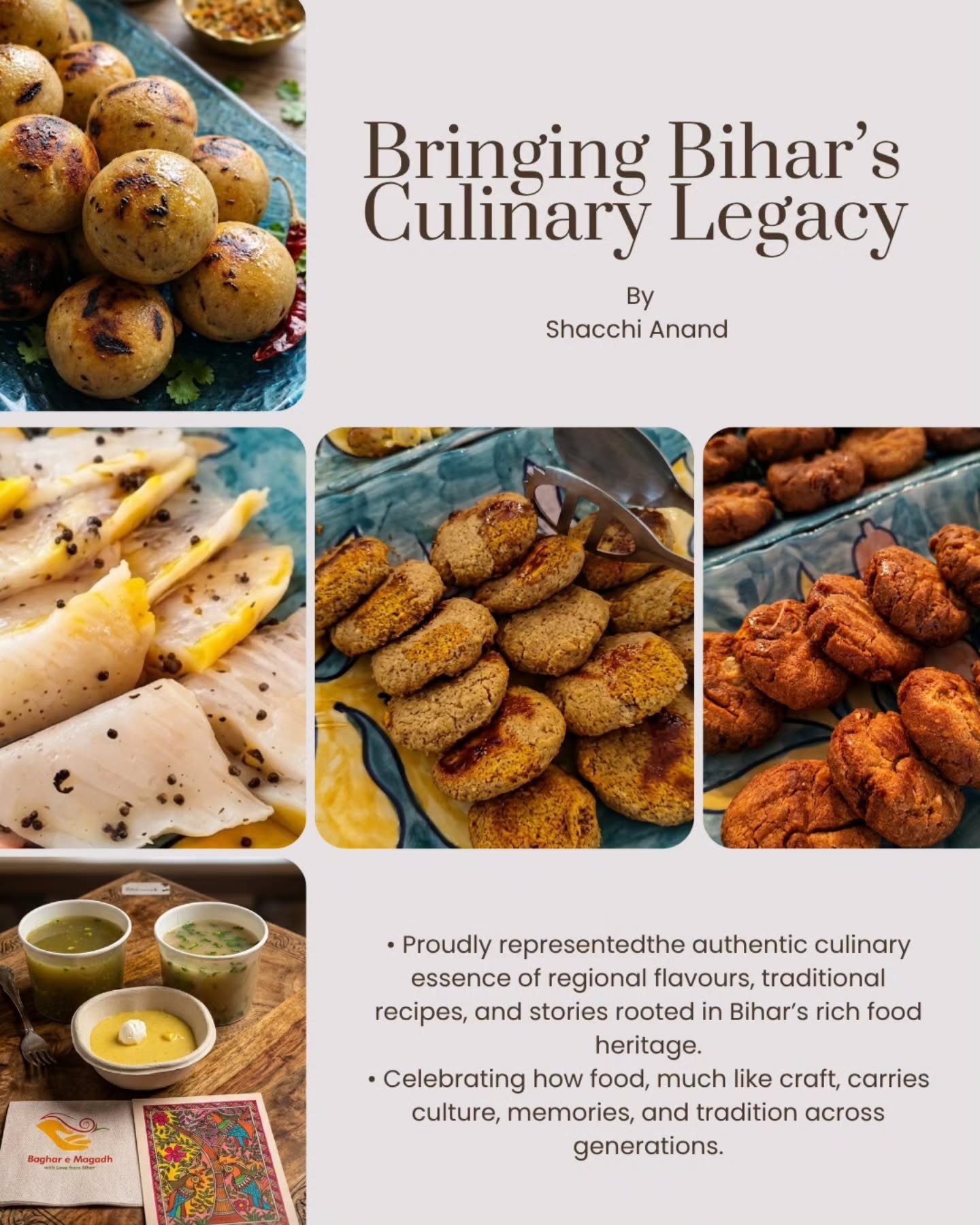 Handloom textiles paired with regional culinary artistry